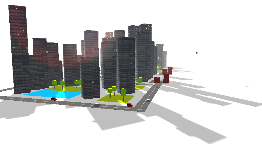 The original Square City Babylon.js world